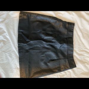 Princess Polly mini black leather skirt
